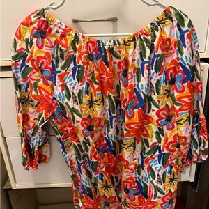 Floral On and Off-Shoulder Women's Top